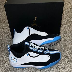 Jordan Jumpman University Blue Sneakers in Black, White, and Blue With Box